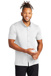 mercer+mettle mm1006 stretch pique full-button polo Front Thumbnail