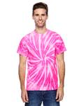 tie-dye cd110 adult 5.4 oz., 100% cotton twist tie-dyed t-shirt Front Thumbnail