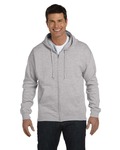 Hanes P180 EcoSmart ® Full-Zip Hooded Sweatshirt Back Thumbnail