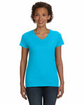 LAT 3507 Ladies' V-Neck Fine Jersey T-Shirt Front Thumbnail