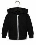 bella + canvas 3739t toddler full-zip hooded sweatshirt Front Thumbnail