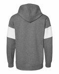 mv sport 22709 classic fleece colorblocked hooded sweatshirt Back Thumbnail