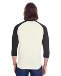 threadfast apparel 302g unisex triblend 3/4-sleeve raglan Back Thumbnail