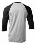 Tultex 0245TC Unisex Raglan Tee Back Thumbnail