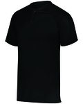 Augusta Sportswear AG1566 Youth Attain Wicking Two-Button Baseball Jersey Front Thumbnail