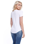 startee st1420 ladies' cvc melrose high low t-shirt Side Thumbnail