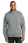 jerzees 995m nublend ® 1/4-zip cadet collar sweatshirt Front Thumbnail