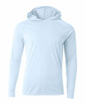 a4 nb3409 youth long sleeve hooded t-shirt Front Thumbnail