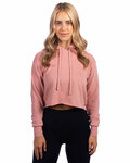 next level 9384 ladies' cropped pullover hooded sweatshirt Front Thumbnail