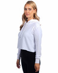 next level 9384 ladies' cropped pullover hooded sweatshirt Side Thumbnail