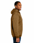 harriton m722t men's tall climabloc® heavyweight hooded full-zip jacket Side Thumbnail