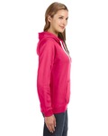 J America JA8836 Ladies' Sydney Brushed V-Neck Hooded Sweatshirt Side Thumbnail
