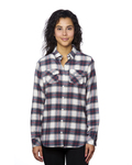 burnside b5210 ladies' plaid boyfriend flannel shirt Side Thumbnail
