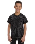 tie-dye cd101y youth 5.4 oz. 100% cotton spider t-shirt Front Thumbnail