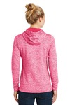 sport-tek lst225 ladies posicharge ® electric heather fleece hooded pullover Back Thumbnail