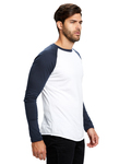 us blanks us6600 men's 4.3 oz. long-sleeve triblend baseball raglan Side Thumbnail