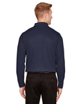 Devon & Jones DG20LT CrownLux Performance™ Men's Tall Plaited Long Sleeve Polo Back Thumbnail