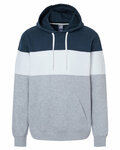 j america 8644 men's varsity pullover hooded sweatshirt Front Thumbnail
