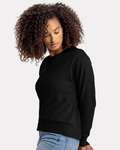 next level 9084 ladies' laguna sueded sweatshirt Side Thumbnail