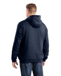 berne sp418 men's heritage zippered pocket hooded pullover sweatshirt Back Thumbnail