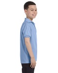 Hanes 054Y Youth 50/50 EcoSmart® Jersey Knit Polo Side Thumbnail