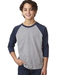 Next Level 3352 Youth CVC 3/4-Sleeve Raglan Front Thumbnail