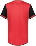 augusta sportswear 6910 youth cutter+ full button baseball jersey Front Thumbnail