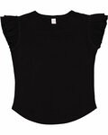 Rabbit Skins RS3339 Toddler Girls Flutter Sleeve T Front Thumbnail