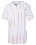 augusta sportswear 1686 youth pin strp full button baseball jersey Front Thumbnail