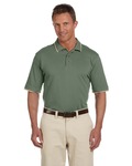 harriton m210 adult 6 oz. short-sleeve piqué polo with tipping Side Thumbnail