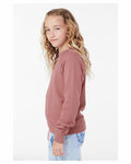 Bella + Canvas 3901Y Youth Sponge Fleece Raglan Sweatshirt Side Thumbnail