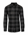 Burnside B8210 Men's Plaid Flannel Shirt Front Thumbnail