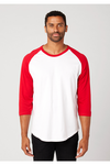 Cotton Heritage MC1190 3/4 Sleeve Baseball Tee Front Thumbnail