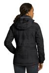 port authority l320 ladies brushstroke print insulated jacket Back Thumbnail