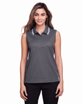Devon & Jones DG20SW Ladies' CrownLux Performance™ Plaited Tipped Sleeveless Polo Side Thumbnail