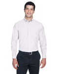 harriton m600 men's long-sleeve oxford with stain-release Front Thumbnail