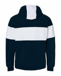 j america 8644 men's varsity pullover hooded sweatshirt Back Thumbnail