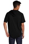 sport-tek st404 posicharge ® tri-blend wicking short sleeve hoodie Back Thumbnail