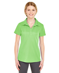 ultraclub 8220l ladies' cool & dry jacquard stripe polo Front Thumbnail