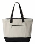 q-tees q1300 19l zippered tote Front Thumbnail