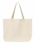 q-tees q1500 34.6l large canvas deluxe tote Front Thumbnail