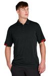 sport-tek st444 club colorblock polo Front Thumbnail