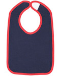 Rabbit Skins RS1004 Infant Contrast Trim Bib Front Thumbnail