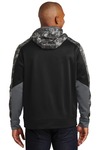 sport-tek st231 sport-wick ® mineral freeze fleece colorblock hooded pullover Back Thumbnail