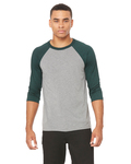 Bella + Canvas 3200 Unisex 3/4-Sleeve Baseball T-Shirt Front Thumbnail