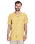 Harriton M560 Men's Barbados Textured Camp Shirt Front Thumbnail