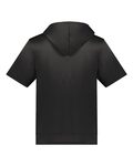 augusta sportswear 6871 wicking fleece short sleeve hoodie Back Thumbnail