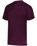 Augusta Sportswear AG1566 Youth Attain Wicking Two-Button Baseball Jersey Front Thumbnail