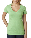 Next Level 6640 Ladies' CVC Deep V-Neck T-Shirt Front Thumbnail