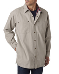 backpacker bp7006 men's canvas shirt jacket with flannel lining Front Thumbnail